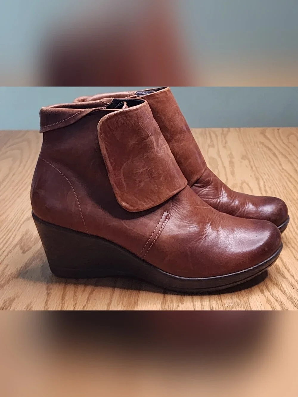Dansko Romy Brown Leather Ankle Boots Women Size 38 - Picture 2 of 12